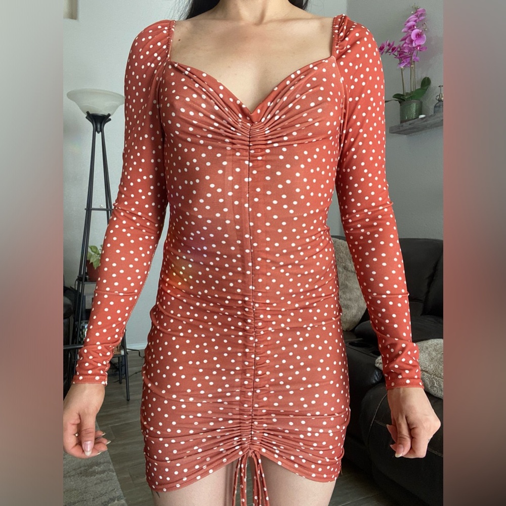 Pretty Little Thing Polka Dot Bodycon Dress
